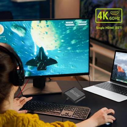 NK-E60 Type-C / USB-C To HDMI, DP DisplayPort Splitter MST Monitor Switcher, NK-E60