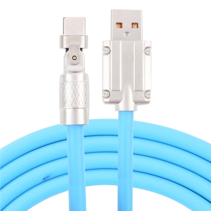Mech Series 6A 120W USB to Type-C 180-degree Metal Plug Fast Charging Cable, Length: 1.8m, 1.8m 180-degree Type-C