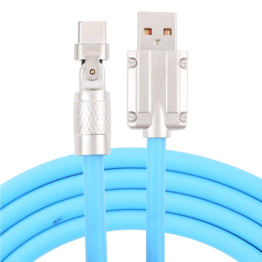 Mech Series 6A 120W USB to Type-C 180-degree Metal Plug Fast Charging Cable, Length: 1.8m, 1.8m 180-degree Type-C