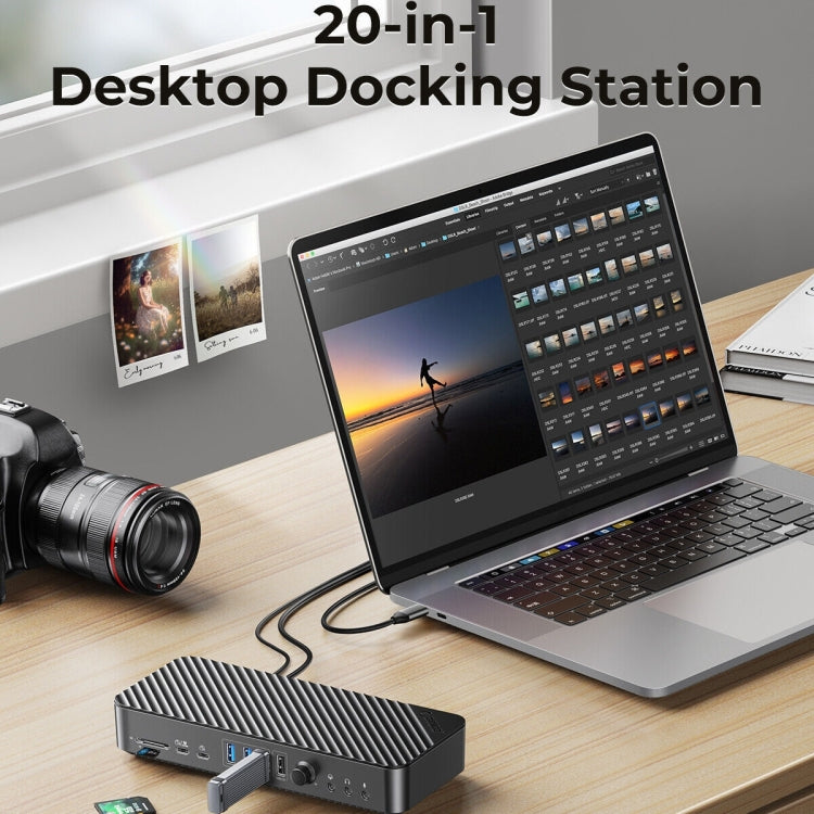 ORICO DKA20-BK-BP 10Gbps 20 in 1 Type-C 3.0 HUB Docking Station, DKA20-BK-BP, UK Plug, DKA20-BK-BP, US Plug, DKA20-BK-BP, EU Plug