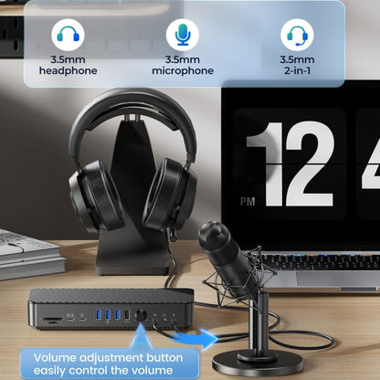 ORICO DKA20-BK-BP 10Gbps 20 in 1 Type-C 3.0 HUB Docking Station, DKA20-BK-BP, UK Plug, DKA20-BK-BP, US Plug, DKA20-BK-BP, EU Plug