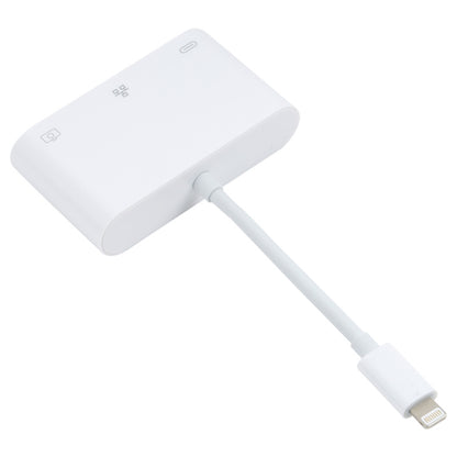 NK-107 3 in 1 8 Pin Male to USB + 1000M Ethernet + 8 Pin Power Female Adapter, NK-107