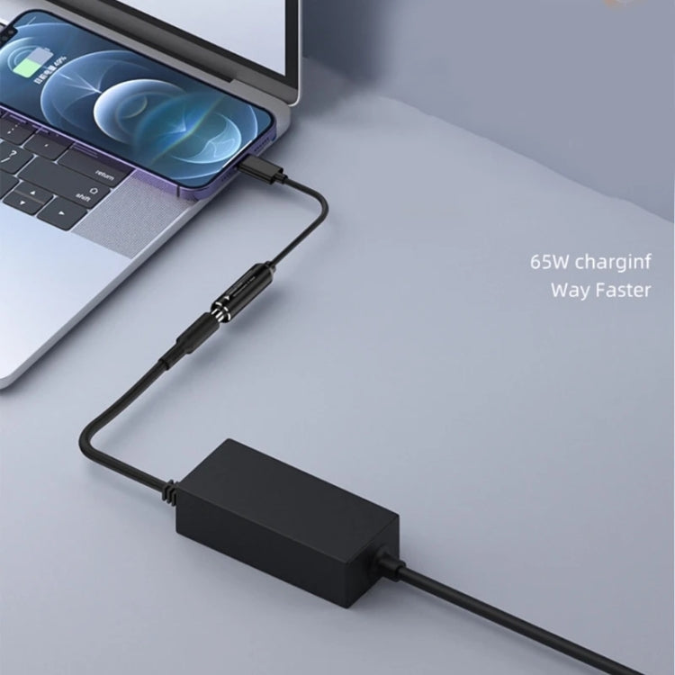 USB-C / Type-C Male to 7.9x0.9mm Female Nylon Braided Adapter Cable, 7.9x0.9mm