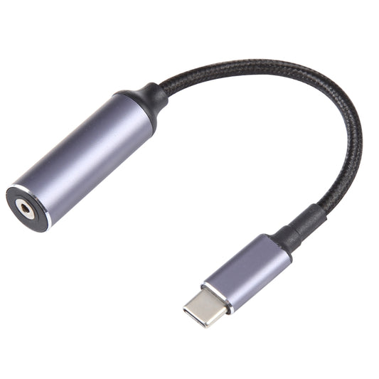 USB-C / Type-C Male to 2.5x0.7mm Female Nylon Braided Adapter Cable, 2.5x0.7mm