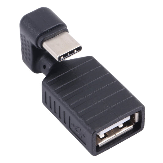 USB-C / Type-C Male to USB 2.0 Female U-shaped Elbow OTG Adapter, Type-C to USB 2.0