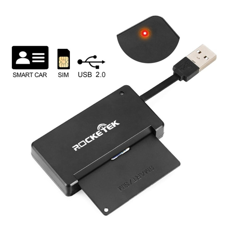 ROCKETEK SCR3 Lecteur de carte à puce ID CAC SIM, SCR3