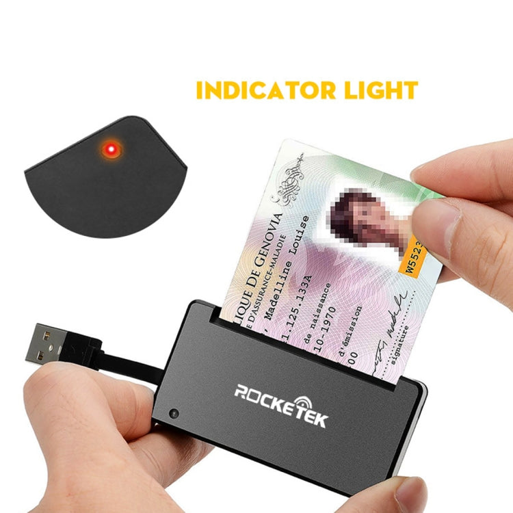 ROCKETEK SCR3 Lecteur de carte à puce ID CAC SIM, SCR3