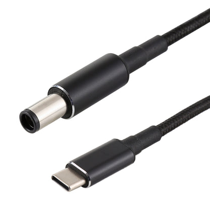 PD 100W 7.4 x 0.6mm Male to USB-C / Type-C Male Nylon Weave Power Charge Cable for HP, Cable Length: 1.7m, 7.4 x 0.6mm for HP