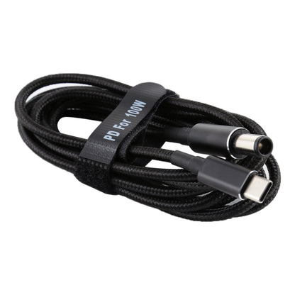 PD 100W 7.4 x 0.6mm Male to USB-C / Type-C Male Nylon Weave Power Charge Cable for HP, Cable Length: 1.7m, 7.4 x 0.6mm for HP