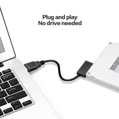 Professional USB 2.0 to 7+6Pin Slimline SATA Cable Adapter Indicator , USB 2.0