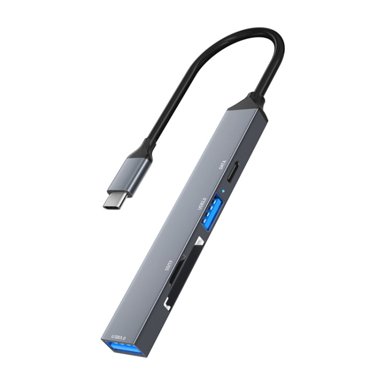 ADS-806C 5 in 1 USB-C / Type-C to USB 3.0 + USB-C / Type-C + SD/TF + USB2.0 HUB Docking Station, 5 in 1