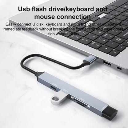 ADS-806C 5 in 1 USB-C / Type-C to USB 3.0 + USB-C / Type-C + SD/TF + USB2.0 HUB Docking Station, 5 in 1