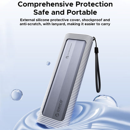 ORICO AXM2-G2-GY-BP M.2 NVMe SSD Enclosure with Silicone Protective Case & Type-C Case, AXM2-G2-GY-BP