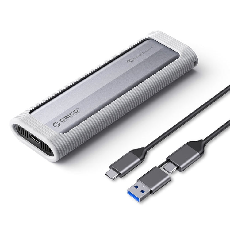 ORICO AXM2-G2-V1-GY-BP M.2 NVMe SSD Enclosure with Silicone Protective Case & Type-C+USB Case, AXM2-G2-V1-GY-BP