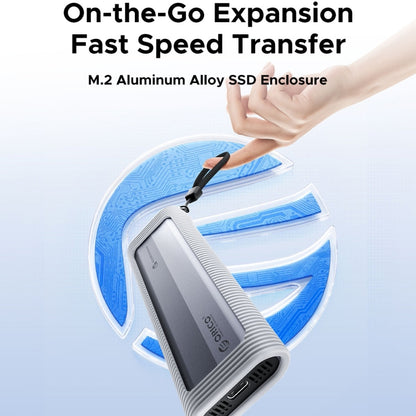 ORICO AXM2-G2-V1-GY-BP M.2 NVMe SSD Enclosure with Silicone Protective Case & Type-C+USB Case, AXM2-G2-V1-GY-BP