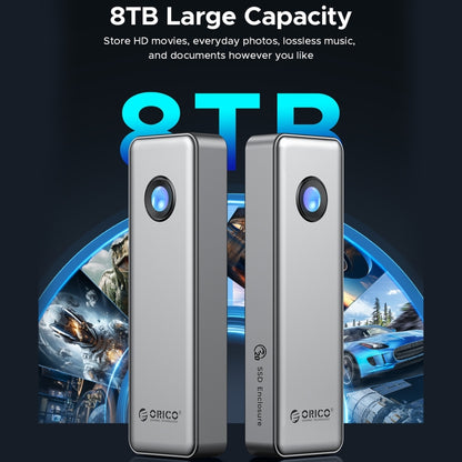 ORICO OUM2-G20-GY-BP 20Gbps M.2 SSD Enclosure with Type-C+USB Cable, OUM2-G20-GY-BP