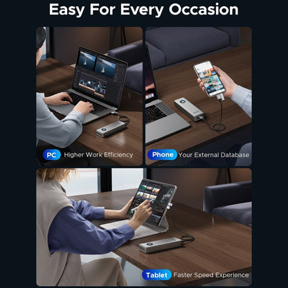 ORICO OUM2-U4-GY-BP 40Gbps M.2 SSD Enclosure with Type-C+USB Cable, OUM2-U4-GY-BP