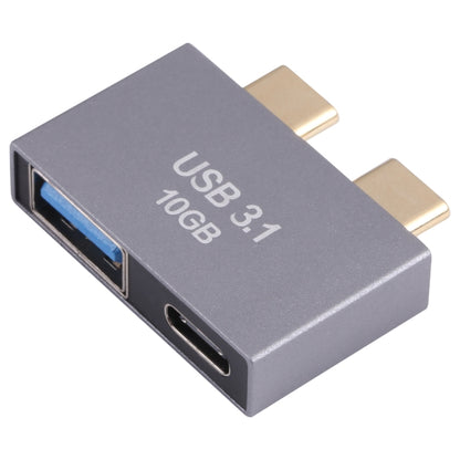 USB Female + USB-C / Type-C Female to 2 x USB-C / Type-C Male Adapter, USB Female+Type-C Female to 2 x Type-C