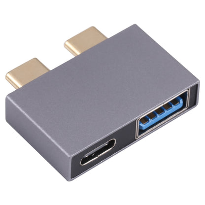 USB Female + USB-C / Type-C Female to 2 x USB-C / Type-C Male Adapter, USB Female+Type-C Female to 2 x Type-C