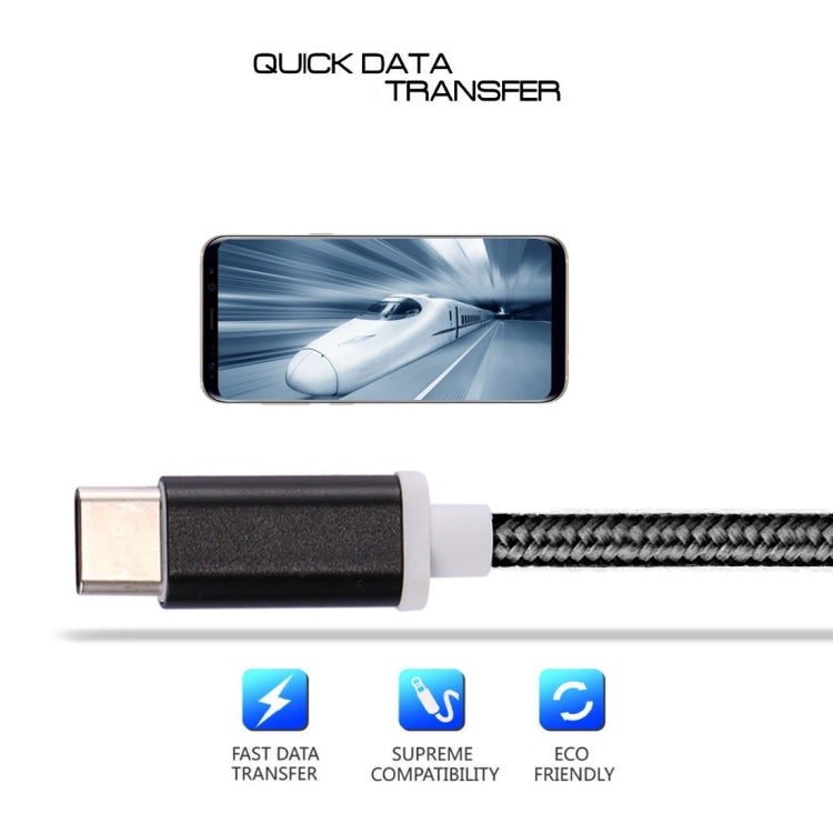 Adaptador de audio USB-C/Tipo-C macho a hembra de 3,5 mm con textura tejida, longitud: aproximadamente 10 cm, plateado, negro, dorado y oro rosa.