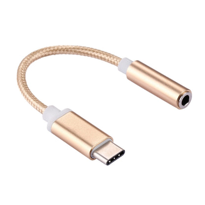 USB-C / Type-C Male to 3.5mm Female Weave Texture Audio Adapter, Length: about 10cm