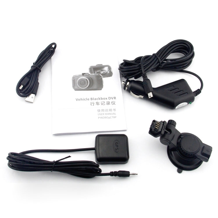 Caméra DVR de voiture GS90C, écran LCD 2,7 pouces, HD 2304 x 1296P, angle de vision large 170 degrés, prise en charge de la détection de mouvement / carte TF / capteur G / HDMI, GS90C