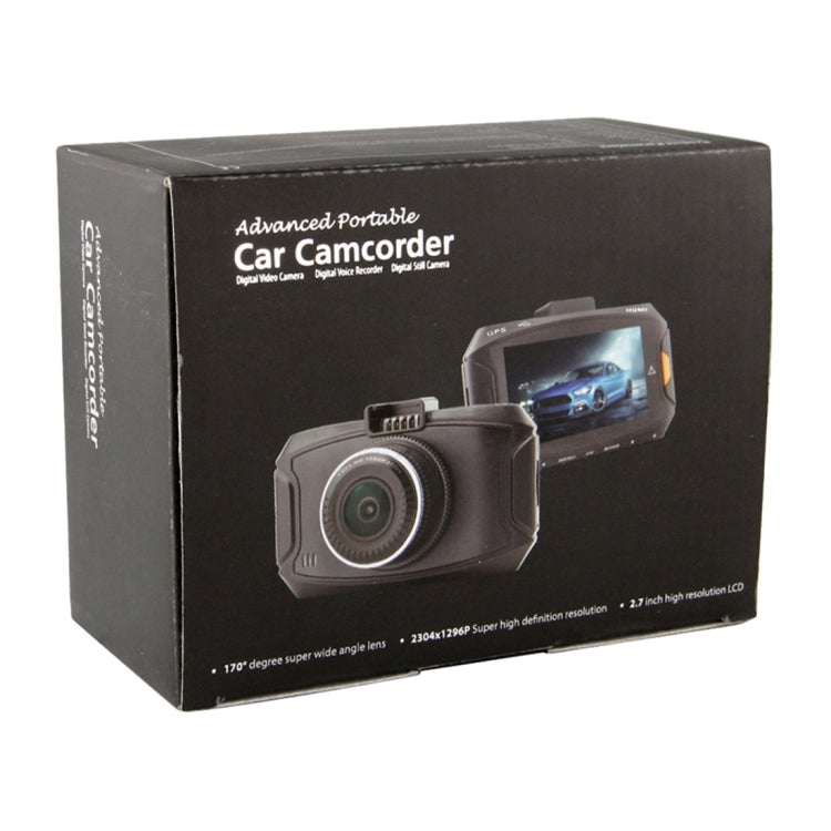 Caméra DVR de voiture GS90C, écran LCD 2,7 pouces, HD 2304 x 1296P, angle de vision large 170 degrés, prise en charge de la détection de mouvement / carte TF / capteur G / HDMI, GS90C