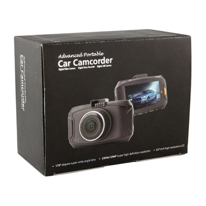 Caméra DVR de voiture GS90C, écran LCD 2,7 pouces, HD 2304 x 1296P, angle de vision large 170 degrés, prise en charge de la détection de mouvement / carte TF / capteur G / HDMI, GS90C