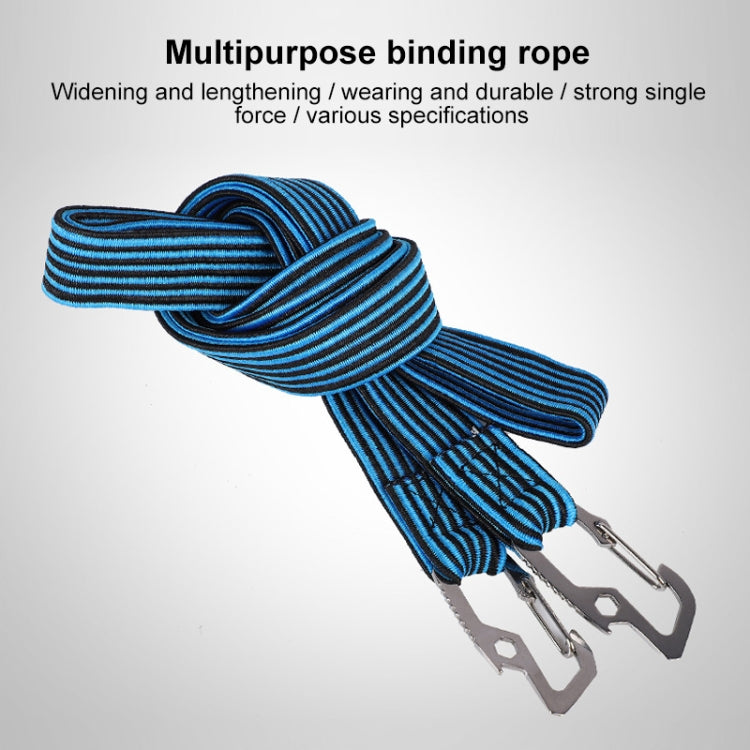 2m Elastic Strapping Rope Packing Tape for Bicycle Motorcycle Back Seat with Hook, 2m