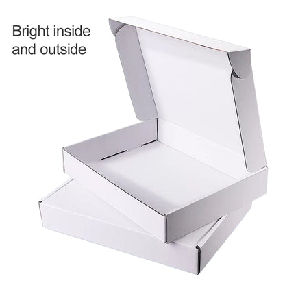 2pcs Shipping Box Clothing Packaging Box, Color: White, Size: 30x20x5cm, 30x20x5cm