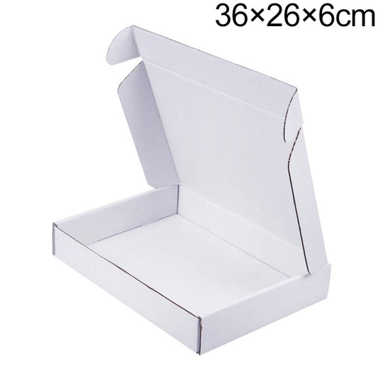 Shipping Box Clothing Packaging Box, Color: White, Size: 36x26x6cm, 36x26x6cm