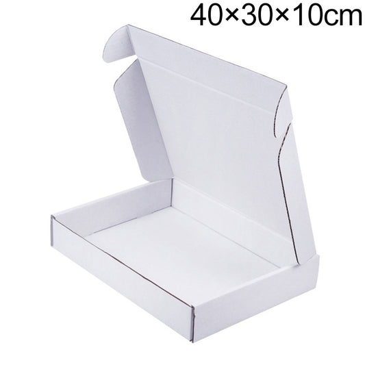 Shipping Box Clothing Packaging Box, Color: White, Size: 40x30x10cm, 40x30x10cm