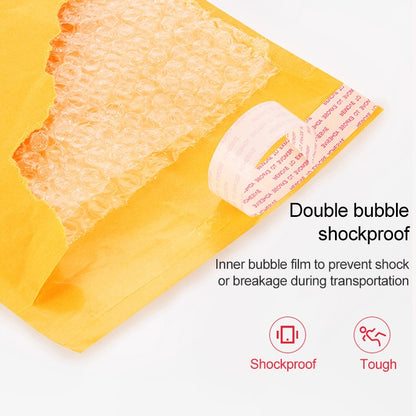 100pcs Kraft Paper Envelope Bag Express Bubble Bag Packaging Bag, Size: 15x18+4cm