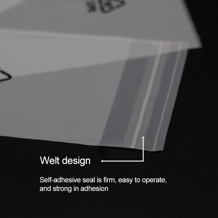 200 PCS Frosted Translucent CPE Self-adhesive Bag Zip Lock Bag Packaging Bag, Size: 10x13+2cm