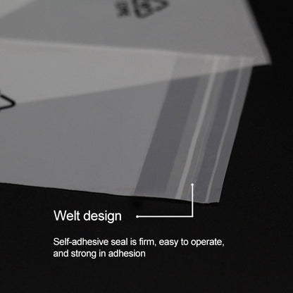 200 PCS Frosted Translucent CPE Self-adhesive Bag Zip Lock Bag Packaging Bag, Size: 10x13+2cm