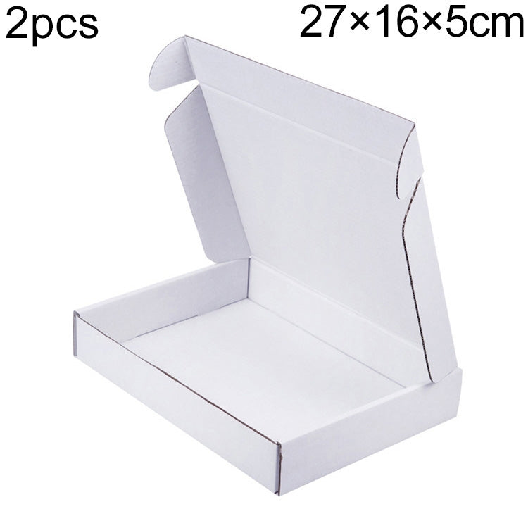 2pcs Shipping Box Clothing Packaging Box, Color: White, Size: 27x16x5cm, 27x16x5cm
