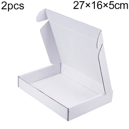 2pcs Shipping Box Clothing Packaging Box, Color: White, Size: 27x16x5cm, 27x16x5cm
