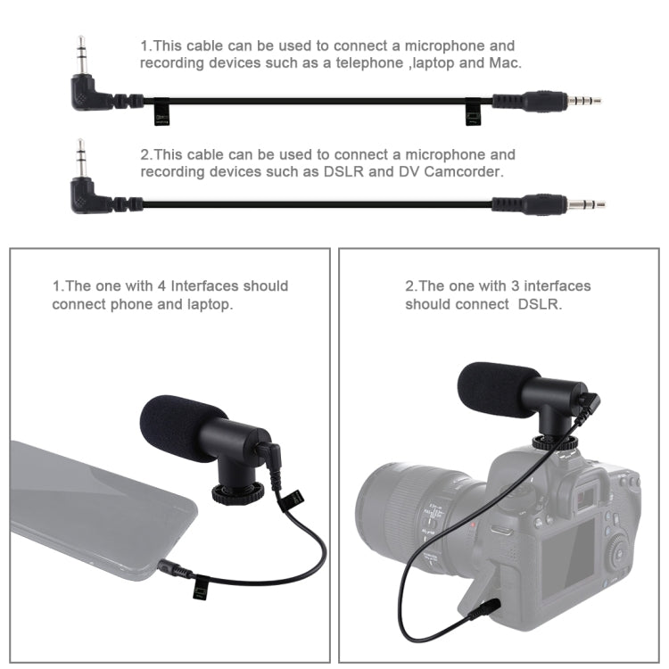 PULUZ U/C Shape Portable Handheld DV Bracket Stabilizer + LED Studio Light + Video Shotgun Microphone Kit with Cold Shoe Tripod Head  for All SLR Cameras and Home DV Camera, Bracket Kits + Mic + LED(US), Bracket + Mic + LED(AE), Bracket Kits + Mic + LED
