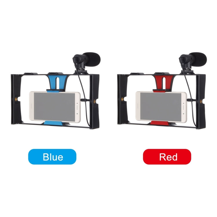 Kit PULUZ 2 en 1 Rig vidéo pour smartphone en direct + microphone pour iPhone, Galaxy, Huawei, Xiaomi, HTC, LG, Google et autres smartphones, Rig de vlogging + micro