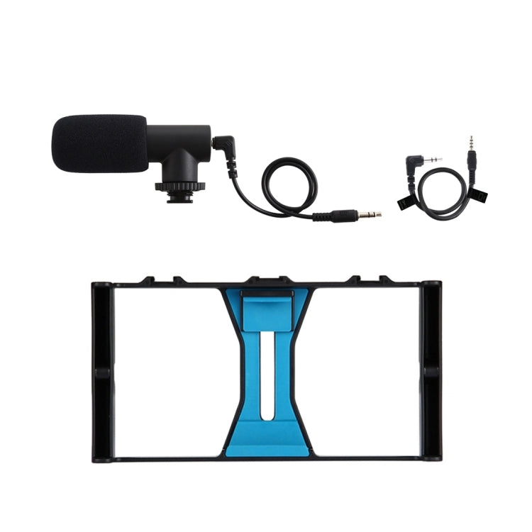 Kit PULUZ 2 en 1 Rig vidéo pour smartphone en direct + microphone pour iPhone, Galaxy, Huawei, Xiaomi, HTC, LG, Google et autres smartphones, Rig de vlogging + micro