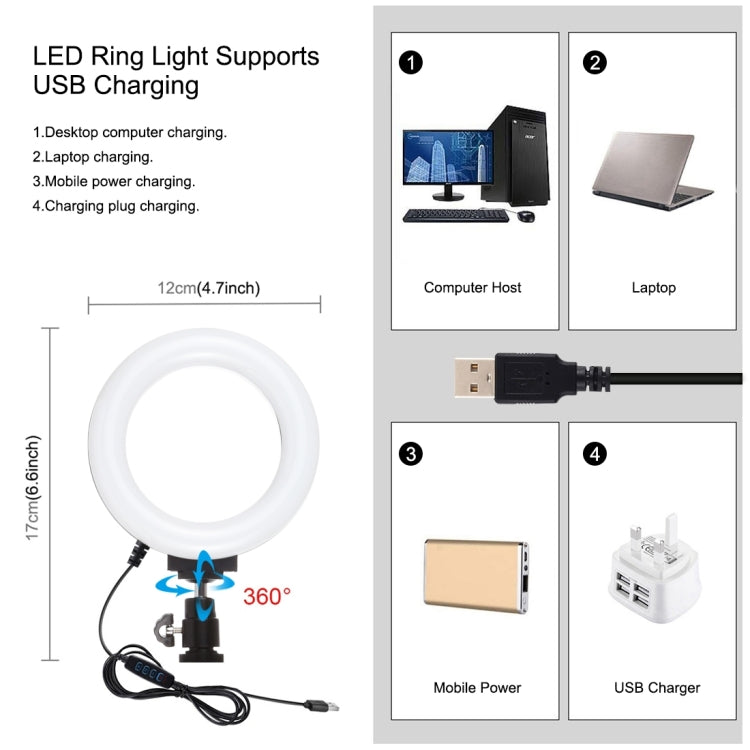 PULUZ 4 in 1 Vlogging Live Broadcast Smartphone Video Rig + 4.7 inch 12cm Ring LED Selfie Light Kits with Microphone + Tripod Mount + Cold Shoe Tripod Head for iPhone, Galaxy, Huawei, Xiaomi, HTC, LG, Google, and Other Smartphones, 4 in 1 Ring LED     ...