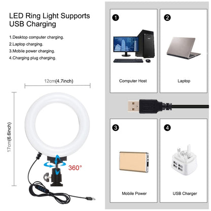 PULUZ 3 in 1 Vlogging Live Broadcast Smartphone Video Rig + Microphone +  4.7 inch 12cm Ring LED Selfie Light Kits with Cold Shoe Tripod Head for iPhone, Galaxy, Huawei, Xiaomi, HTC, LG, Google, and Other Smartphones, 3 in 1 Ring LED