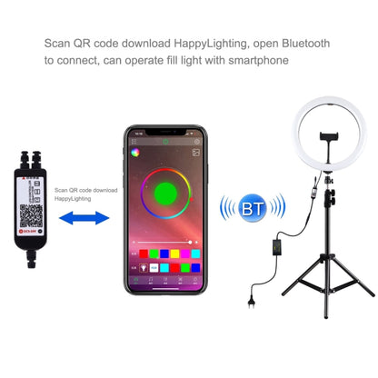 PULUZ 11.8 inch 30cm RGB Light 1.1m Tripod Mount Dimmable LED Ring Vlogging Selfie Photography Video Lights Live Broadcast Kits with Cold Shoe Tripod Ball Head & Phone Clamp, 12 inch RGB+Tripod(EU), 12 inch RGB+Tripod(UK), 11.8 inch RGB+Tripod(US)     ...