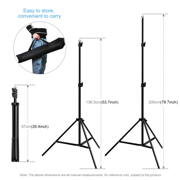 PULUZ 2.9x2m Photo Studio Background Support Stand Backdrop Crossbar Bracket Kit with Red / Blue / Green Backdrops, 2.9 x2 m (double stands), 2.9x2m  (Double stands)