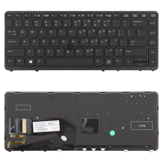 Pour clavier HP EliteBook 840 G1 version américaine avec rétroéclairage et dispositif de pointage, pour HP EliteBook 840 G1