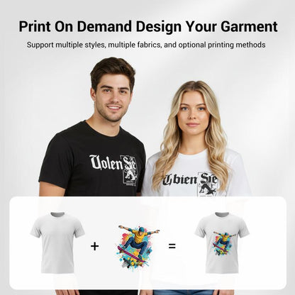 Round Neck Modal Short Sleeve T-shirt Custom Made Print Your Demand, Size: XL, XL