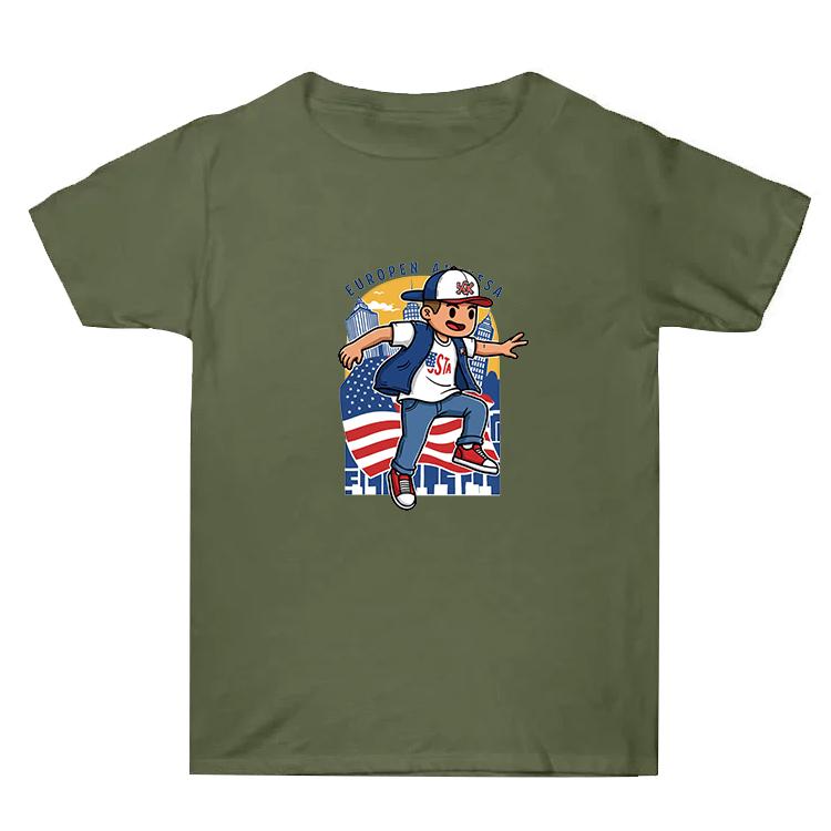 Summer Baggy Cotton Short Sleeve T-shirt Custom Made Print On Your Demand, Size: L, L, POD T-Shirt, L
