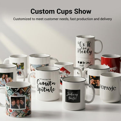 500pcs 250ml Disposable Paper Cup Custom Made Print On Your Demand, Alphabet