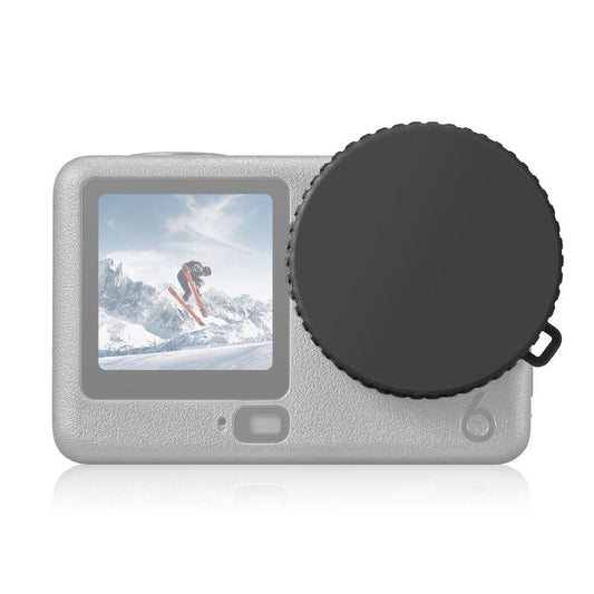 غطاء عدسة سيليكون PULUZ مع حزام لكاميرا DJI Osmo Action 6، غطاء عدسة سيليكون