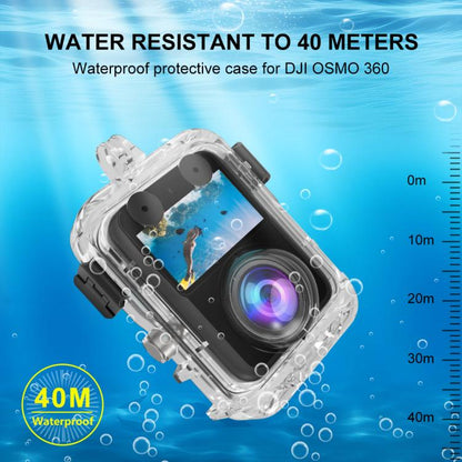 For DJI Osmo 360 PULUZ 40m Depth Waterproof Camera Case Diving Housing Underwater Cover, For DJI Osmo 360